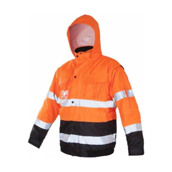 Jachetă portocalie scurtă flash
