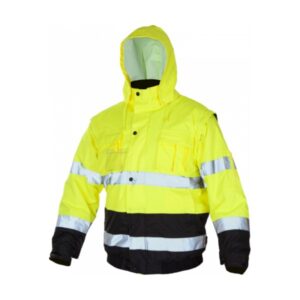 Jachetă galbenă flash scurtă